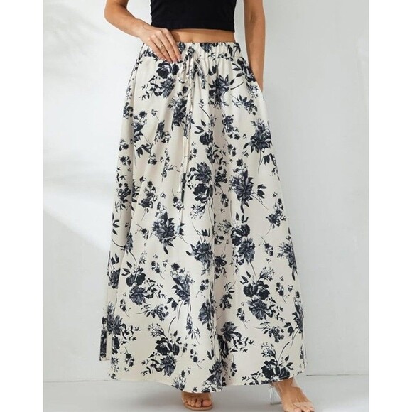 Yincia Skirt Maxi Women 2XL,Pockers, Floral,bohemian,Preppy,Elastic Waist,36 Inc - Picture 1 of 10